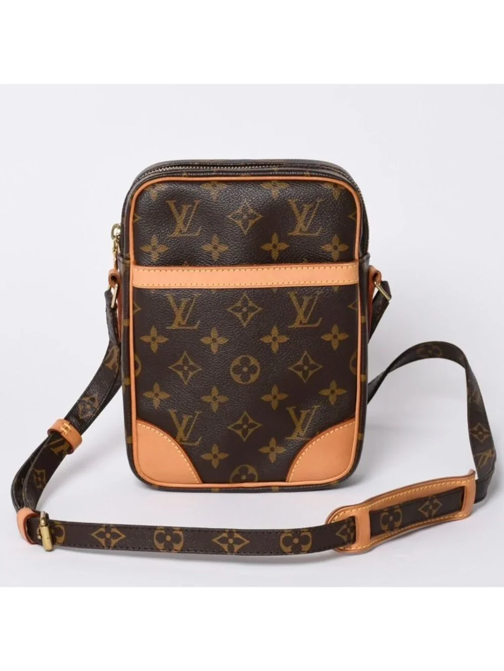 Louis Vuitton Shoulder Bag Danube Monogram Brown Gold